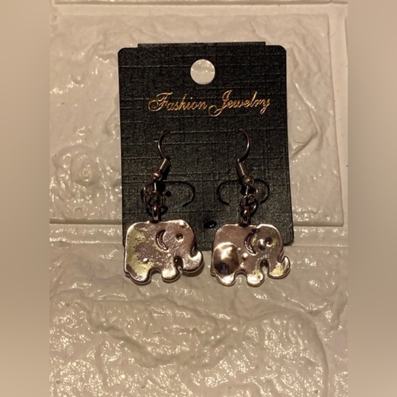 Elephant Pendant Drop Dangle Earrings Elephant Jewelry For Women Girls - Picture 6 of 6